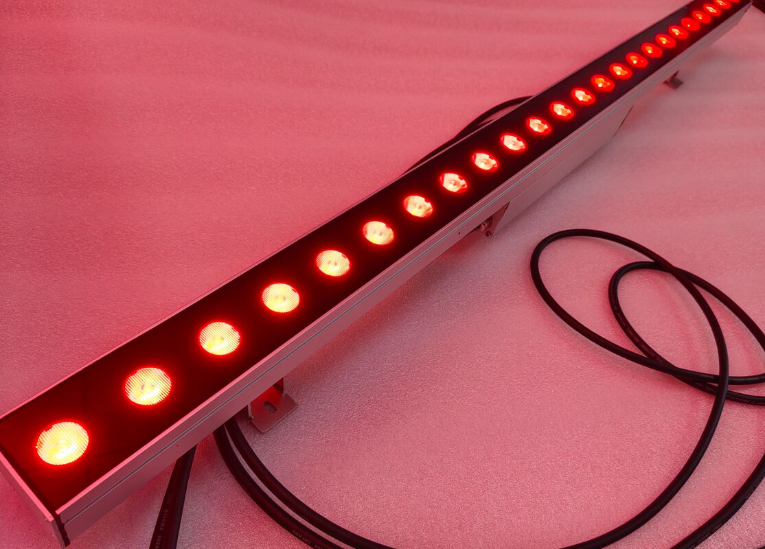 Включение или выключение режима управления DMX512 светодиодные стеновые лампы с 24 светодиодным источником света и прочной конструкцией из алюминиевого сплава